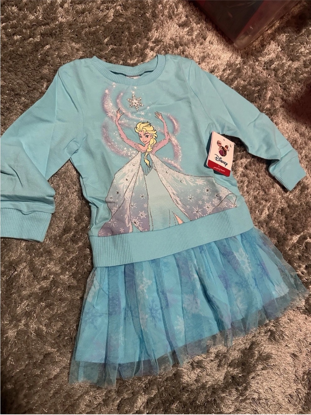 Disney Frozen Elsa Light Blue Tulle Dress Top
